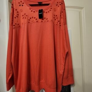 TORRID new eyelet trim top, nwt, size 5